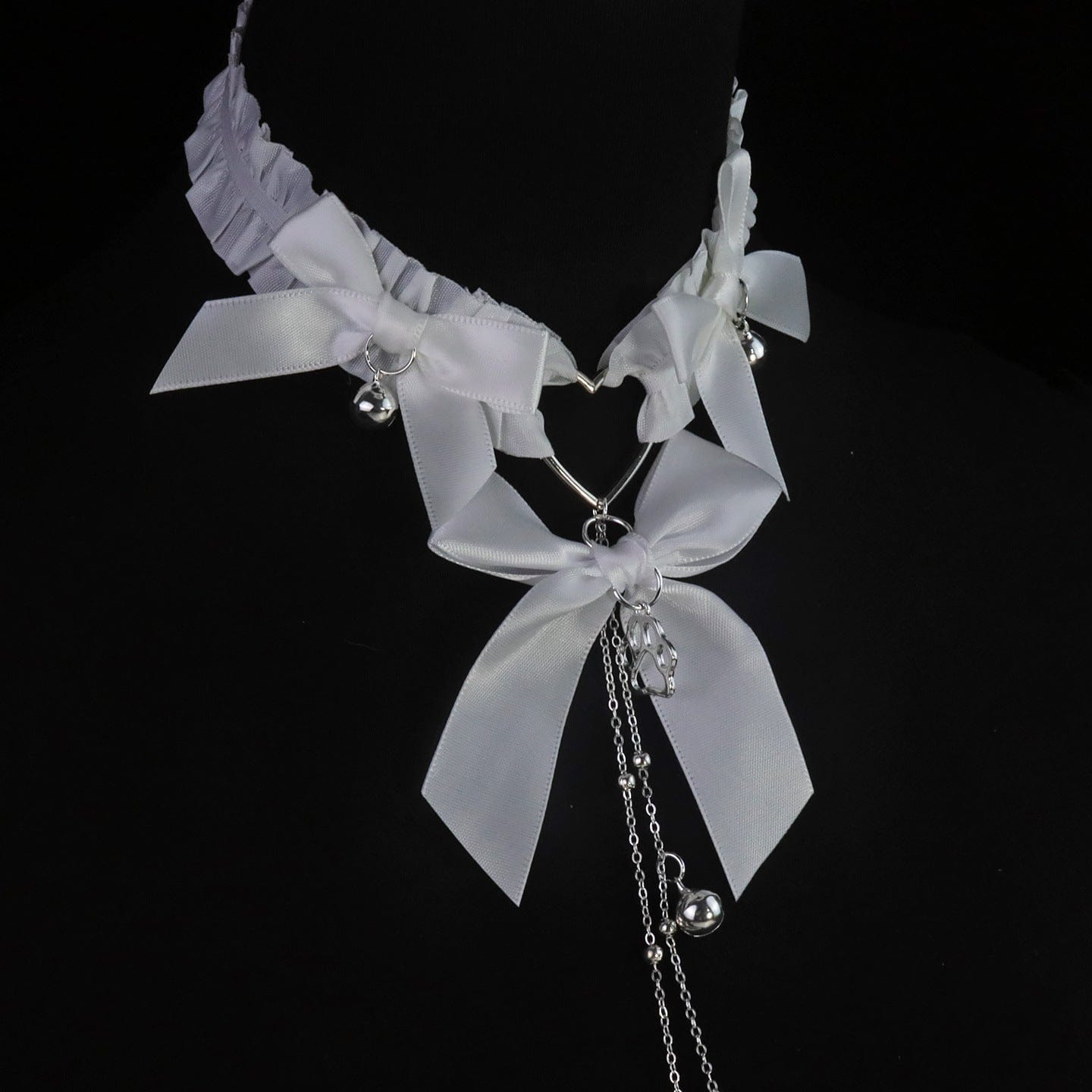 Bow Choker Nipple Clamps Body Chain Set