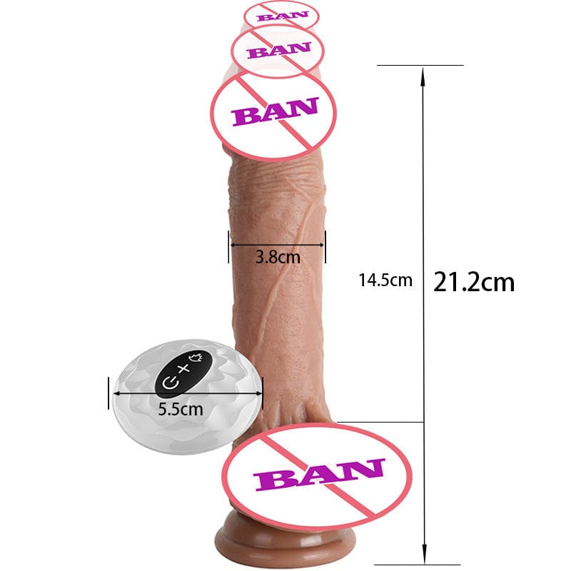 5.71‘’ Lurevibe - Waterproof 7 Frequency Retractable Swing Dildo