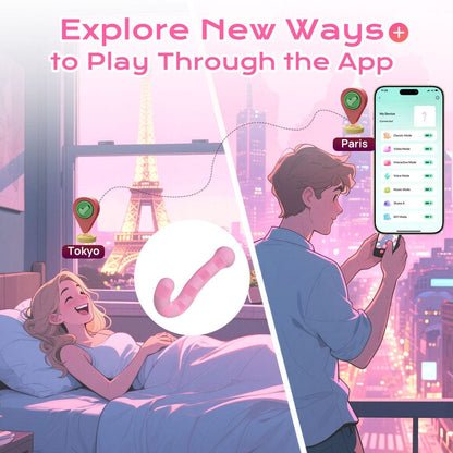 Double-headed Vibrating G-spot Clitoral Vibrator With APP Control