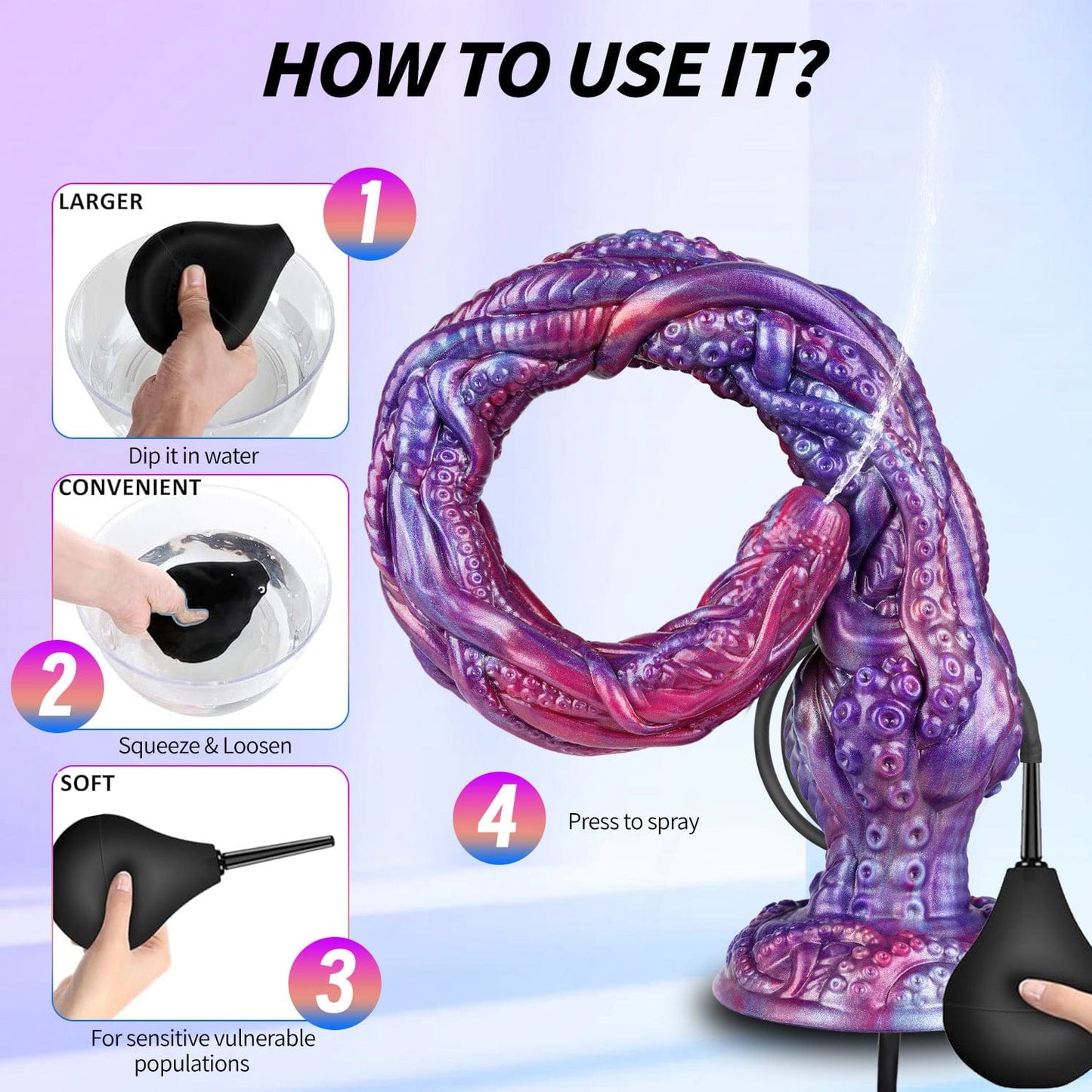 Octopus Smart Endoscopic / Squirting Monster Dildo Anal Plug
