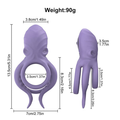 Octopus Lock Delayed Ejaculation Penis Ring Wireless APP
