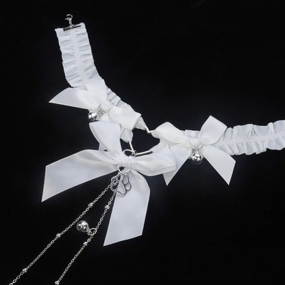 Bow Choker Nipple Clamps Body Chain Set