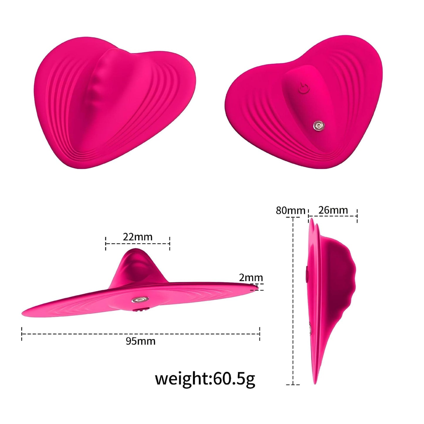 Heart-Shaped Invisible Wireless Control Wearable Vibrator