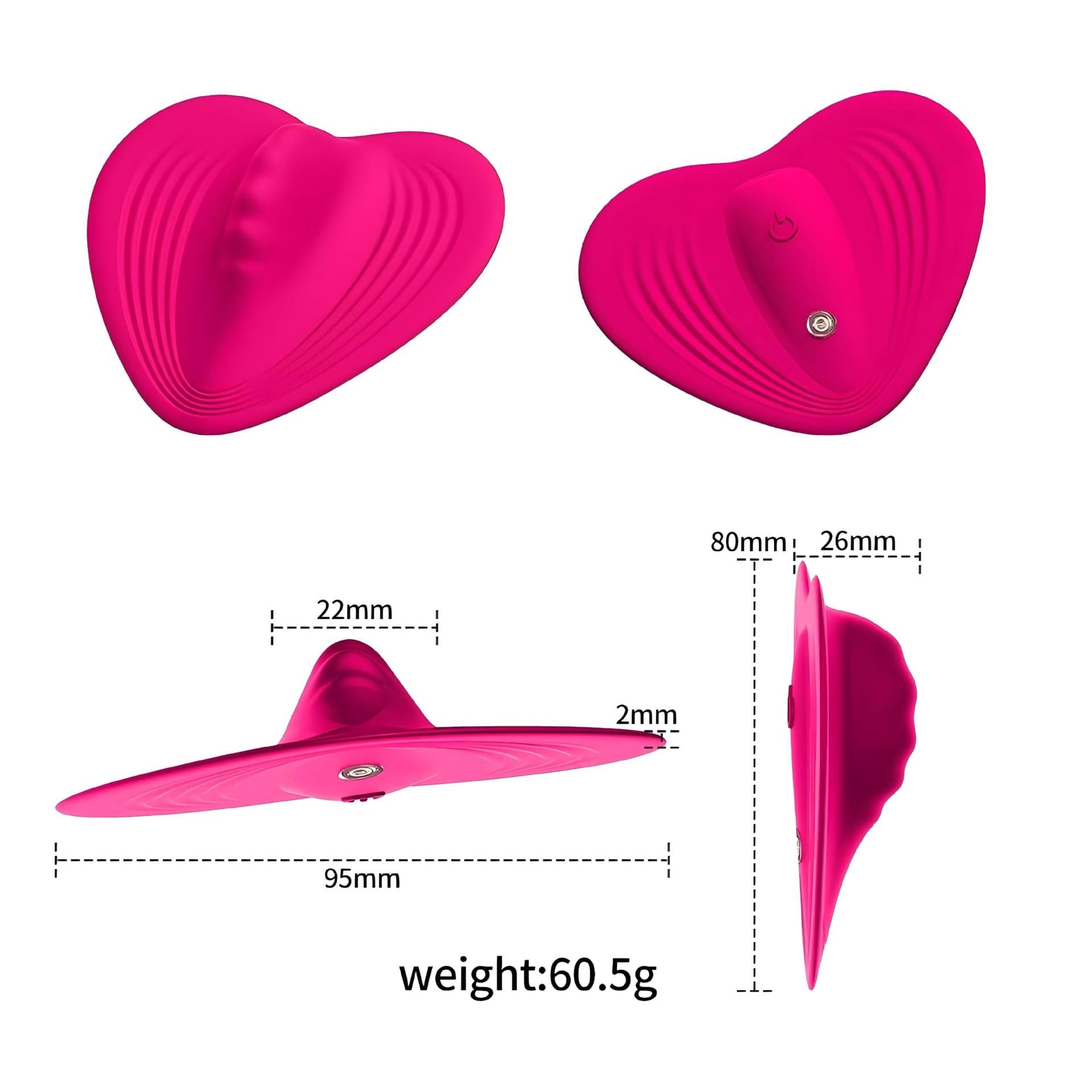 Heart-Shaped Invisible Wireless Control Wearable Vibrator