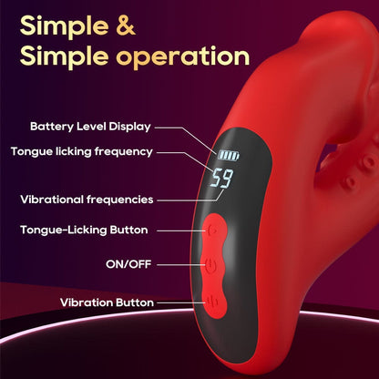 Tentacle Tongue Licking Double-headed G-spot Clitoris Vibrator