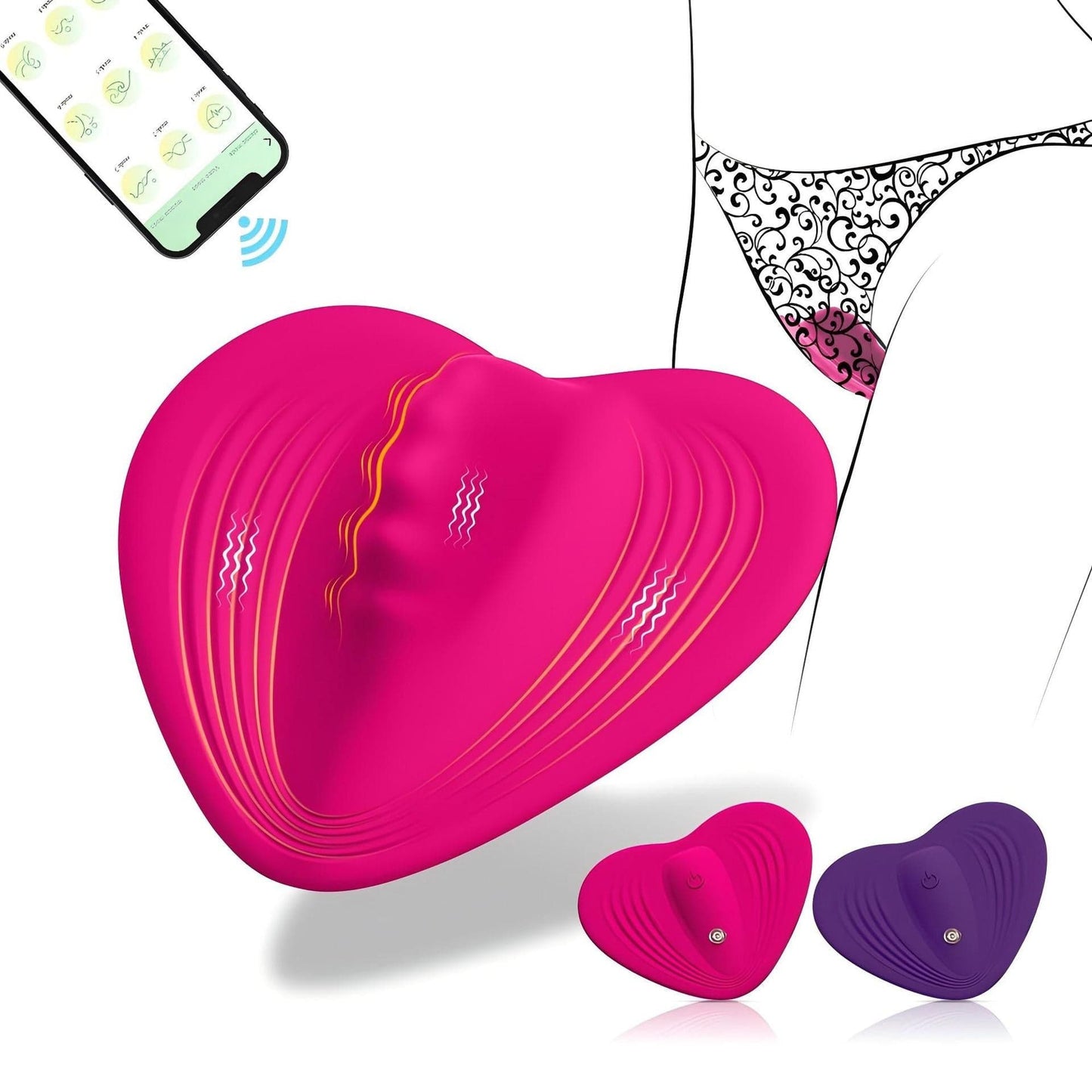 Heart-Shaped Invisible Wireless Control Wearable Vibrator