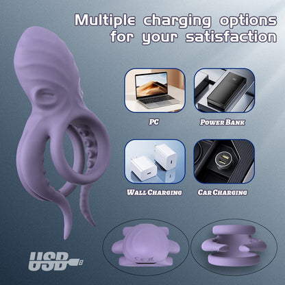 Octopus Lock Delayed Ejaculation Penis Ring Wireless APP