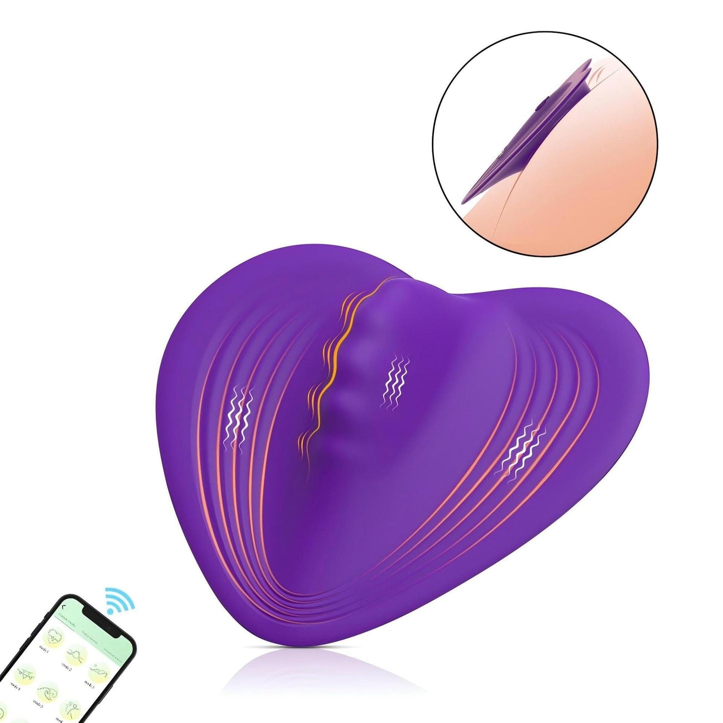 Heart-Shaped Invisible Wireless Control Wearable Vibrator