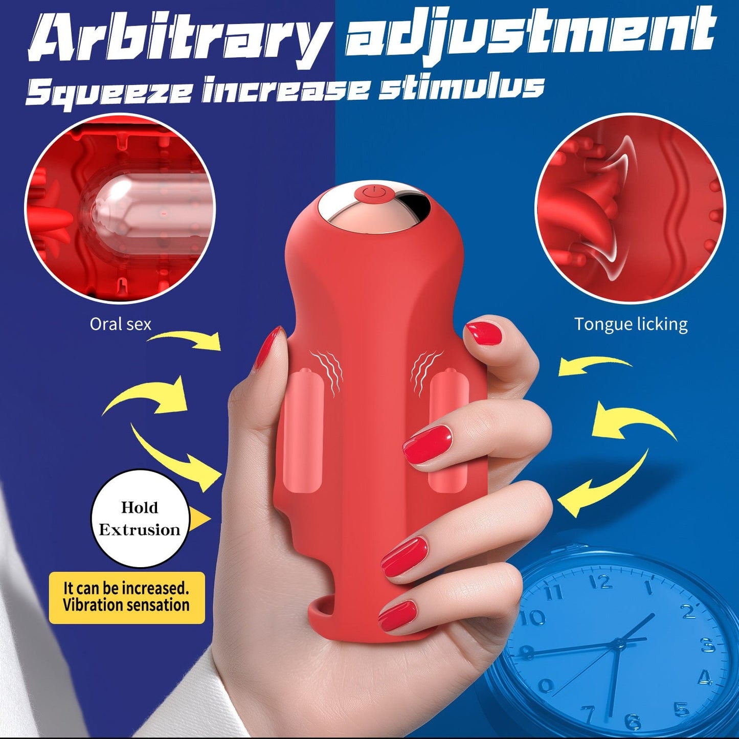 APP Control Male Trainer with Double Vibration & Locking Ring