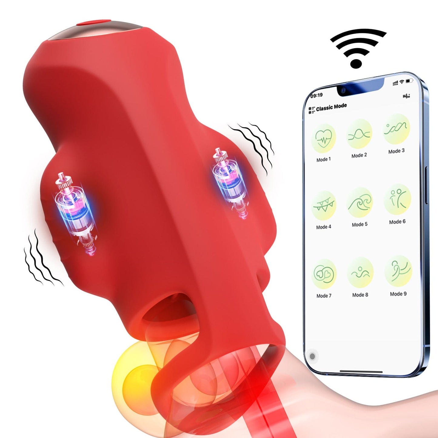 APP Control Male Trainer with Double Vibration & Locking Ring