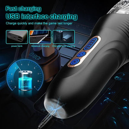 Lurevibe - Gawk Gawk 3000 PRO Male Rose Thrusting Rotating And Vibrating Oral Sex Masturbation Cup