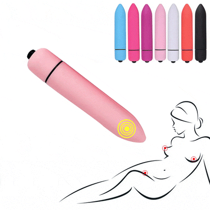【Free Gift】Fun Vibrator Mini Bullet Jump Egg Ten Frequency Vibration Tip Frosted Bullet
