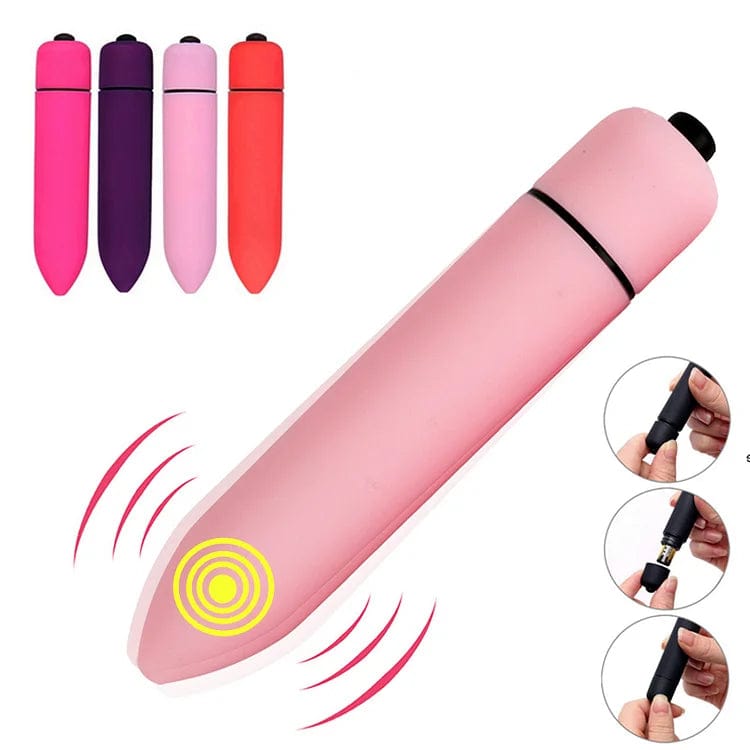 【Free Gift】Fun Vibrator Mini Bullet Jump Egg Ten Frequency Vibration Tip Frosted Bullet