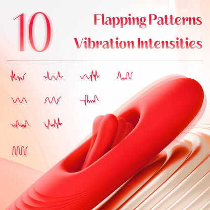 Lurevibe - Rose Muncher Lip Tongue Suction Vibrator With Patting Dildo Vibrator