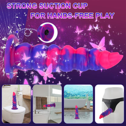8.66‘’ Fantasy Monster Dildo Vibrator Thrusting Dildo Anal Beads Vibrator