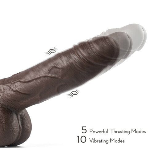 6.7‘’ Lurevibe - K05 Emulated Black Coffee Masculine Wireless Telescopic Rotating Vibrating Rod