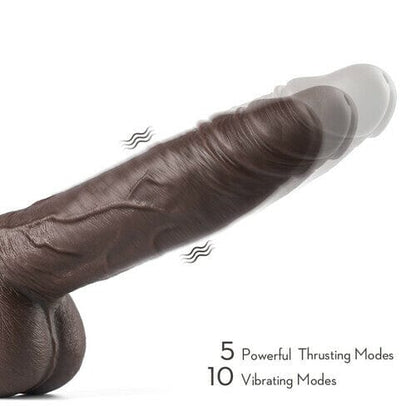6.7‘’ Lurevibe - K05 Emulated Black Coffee Masculine Wireless Telescopic Rotating Vibrating Rod