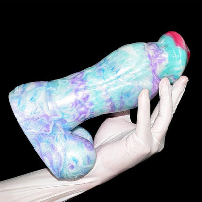 7.48‘’ Colorful Soft Mushroom Head Silicone Artificial Dildo