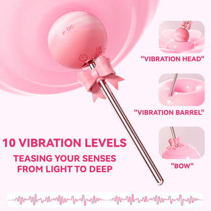 Lollipop Vibrator 10-Frequency Strong Shock Double-Headed Available Point Tide AV Stick