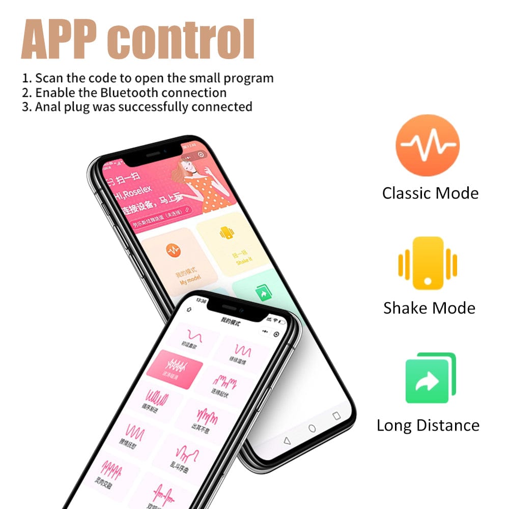 Prostate Massager App Remote Control Vestibular Artifact Strong Shock