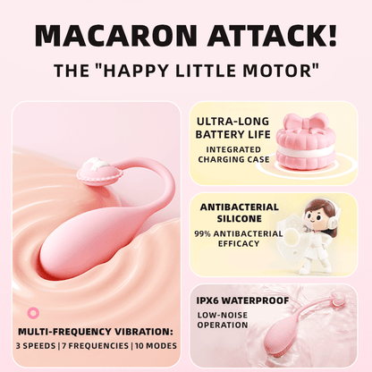 Pink Macaron 10 Modes Egg Vibrator