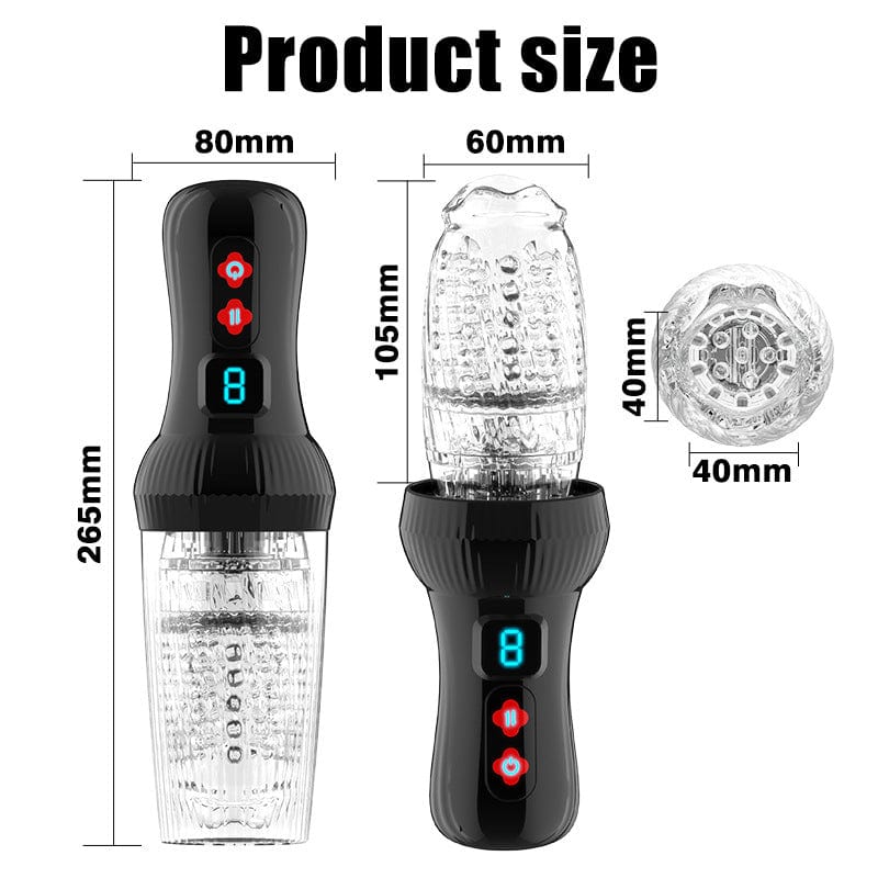 Lurevibe - Gawk Gawk 6000 4.0 Version Torch 9 *9 Thrusting Rotating Penis Stroker