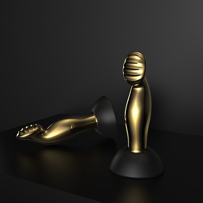 Lurevibe - Wireless Remote Control Light Luxury Gilded Prostate Massager Masturbation Stick Anal Plug