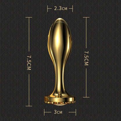 Lurevibe - Pearl Rose Anal Plug Gold Stainless Steel
