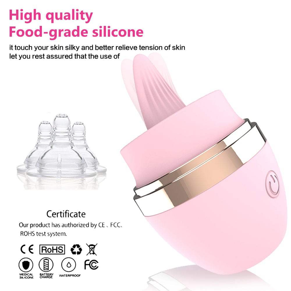 Lurevibe - Licking Tongue 10 Modes Egg Vibration Medical Silicone