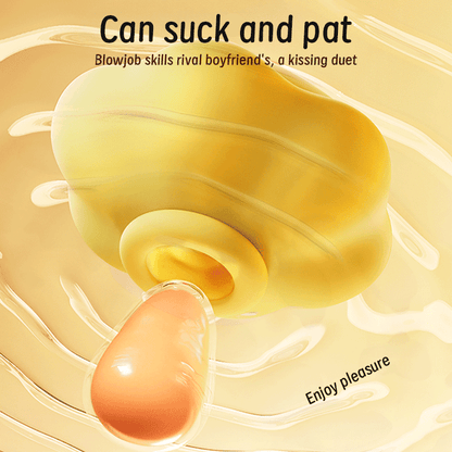Golden Mushroom Treasure 2-in-1 Suction & Vibrating Toy with Smart Charging Case