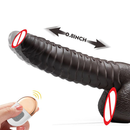 6.3‘’ Lurevibe - Telescopic Dildo Silicone Realistic Big Fake Penis Dildo Vibrator