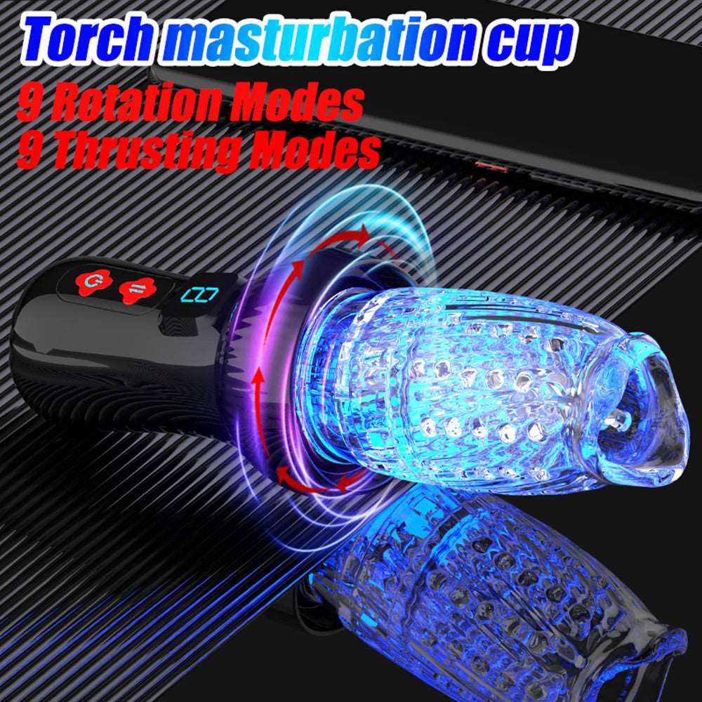 Lurevibe - Gawk Gawk 6000 4.0 Version Torch 9 *9 Thrusting Rotating Penis Stroker
