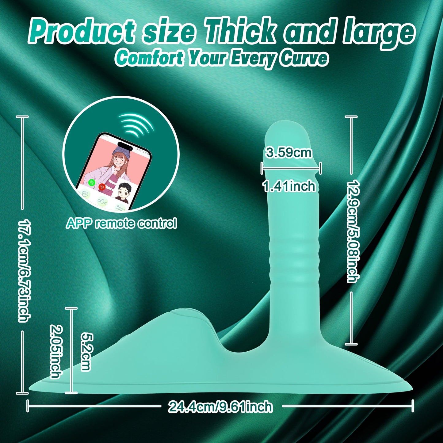 Upgraded Riding-Style Cushion Thrusting G Spot Vibrator With APP