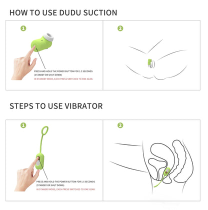 Bobo Suction Egg Clitoral Stimulation Vibrator Set