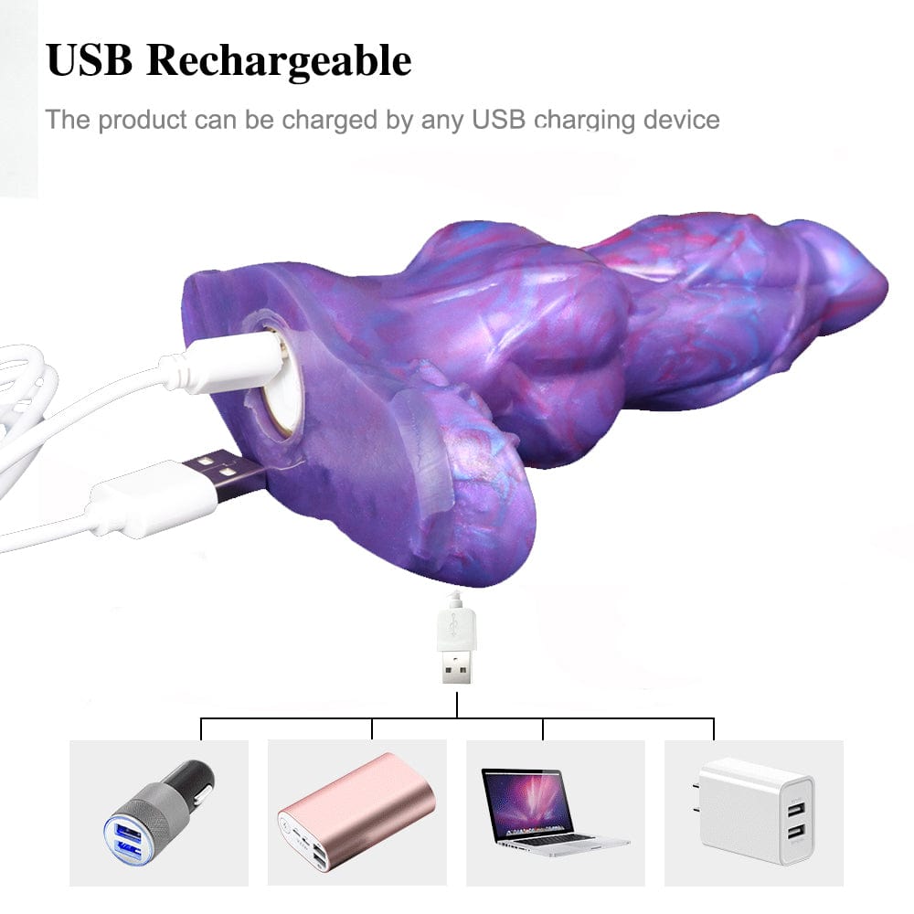4.9‘’ Remote Control Vibrating Dildo Clit Stimulate Anal Plug