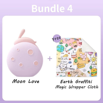 Moon Love Rabbit 2 in 1 Suction Egg Clitoral G Spot Vibrator Set