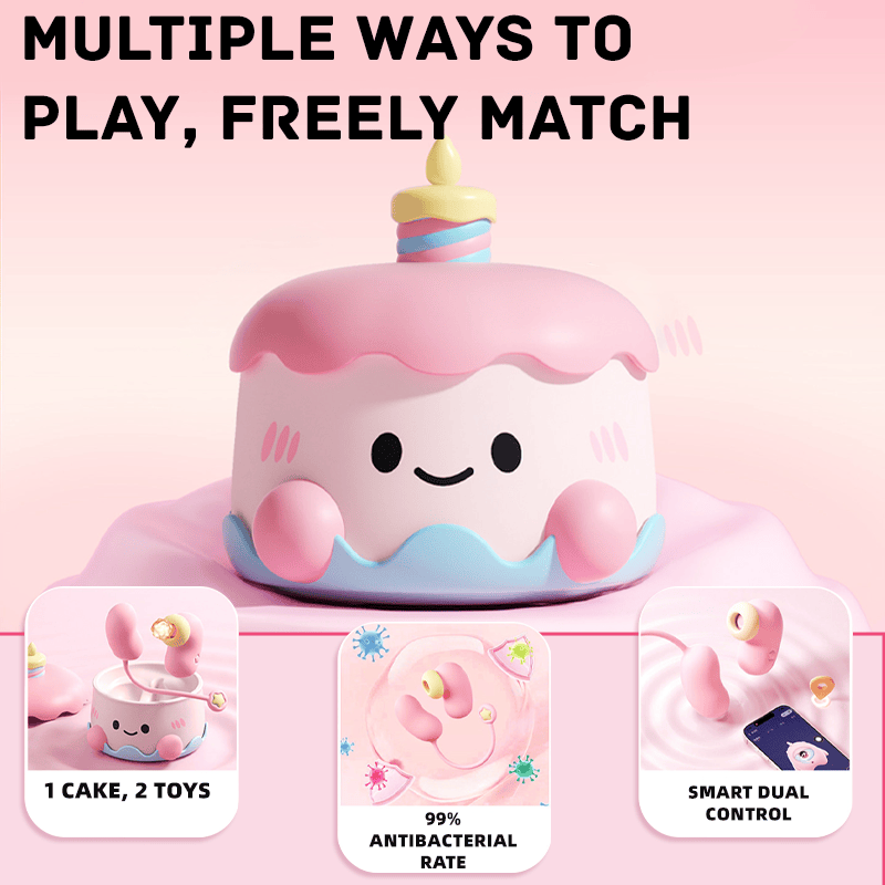 Sweetheart Cake Party App Remote Control Love Egg Suction Vibrator Set
