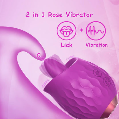Lurevibe - Rose Toy Vibrator For Wome Clitoral Tongue Licking Vibrator