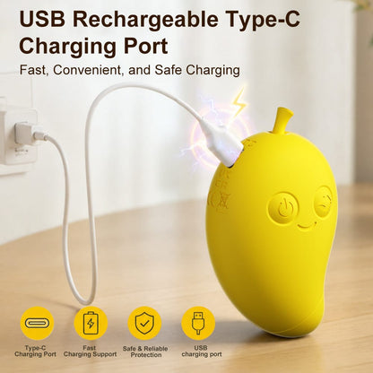 Cute Mango-Shaped Triple Function Sucking Vibrator