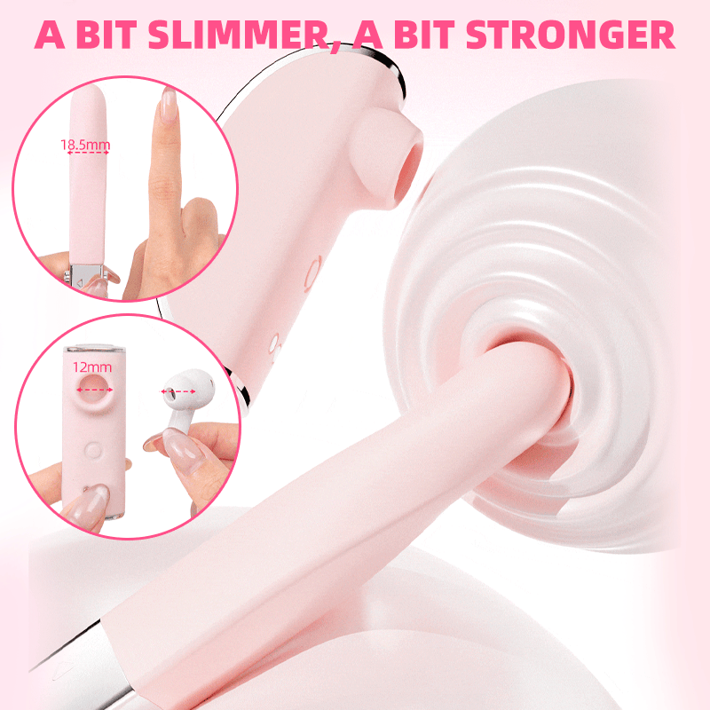 Musical Instrument Shape Discreet 2-in-1 Clitoral Suction Vibrator