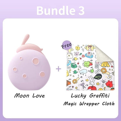 Moon Love Rabbit 2 in 1 Suction Egg Clitoral G Spot Vibrator Set