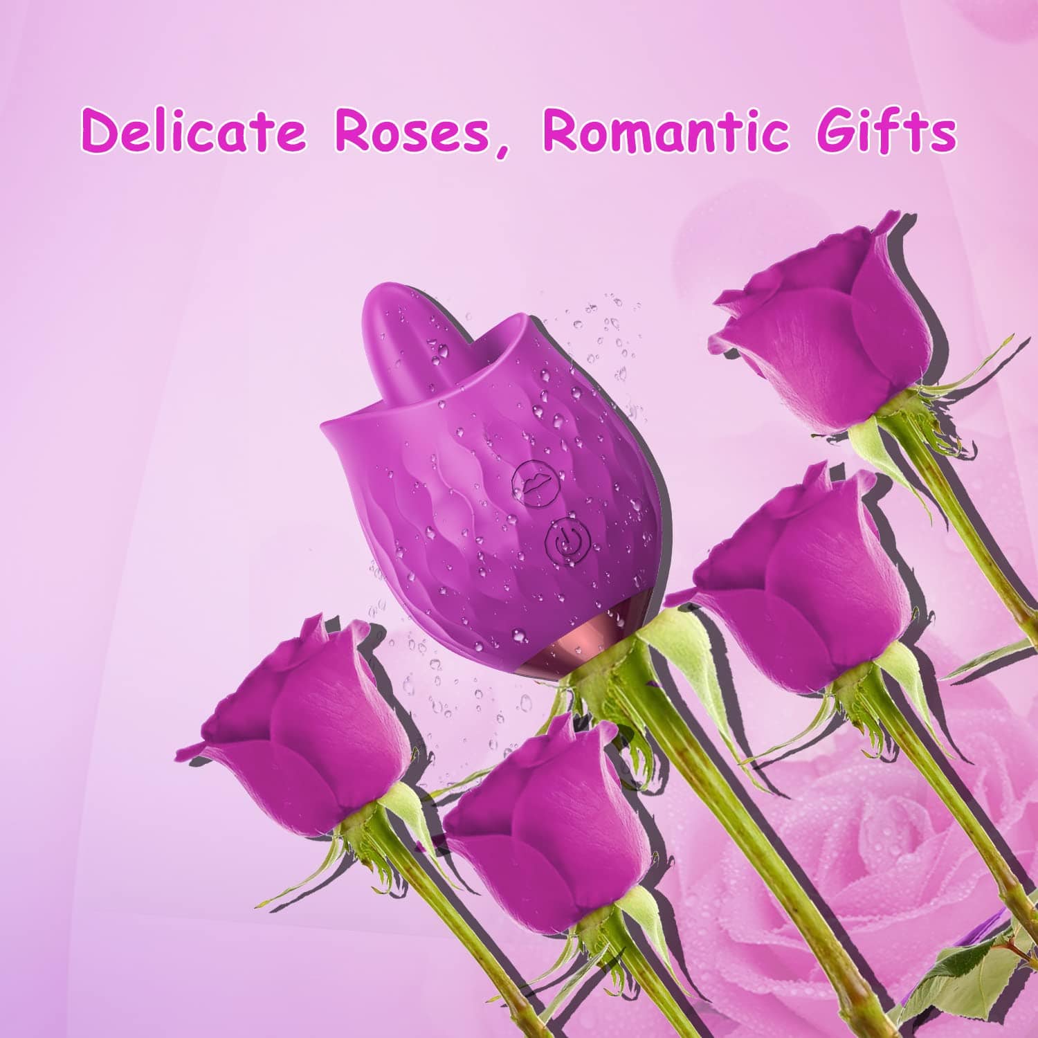 Lurevibe - Rose Toy Vibrator For Wome Clitoral Tongue Licking Vibrator