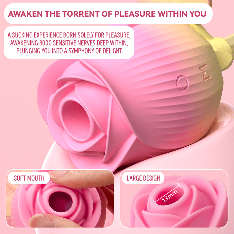 Rose Hand-Held Sucking Vibrating Vibrator